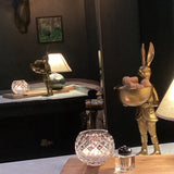 Found Vintage - diamond cut crystal vase/candle holder