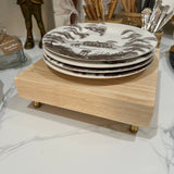 8" Square Hevea Butcher Block Riser