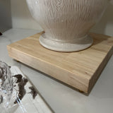 10" Square Hevea Butcher Block Riser