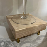 6" Square Hevea Butcher Block Riser