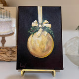 5" x 7" Gold Ornament- Brown- Acrylic Painting-by Local Artist Laurie Wienke (Copy)