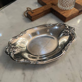 Found Vintage - Silverplated nut/candy dish 8 1/2" L x 5 1/2" W