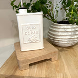7" Square Red Oak Footed Riser