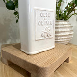 7" Square Red Oak Footed Riser