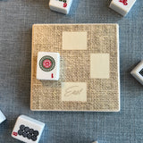 Mahjong-Natural Texture "Who discarded what?" game play coaster