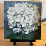 Mini 4" x 4" Hydrangea with easel - Single Stem (Acrylic)