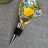 Lemon Tile Oyster Stopper - Medium / Gold