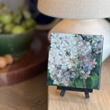 Mini 4" x 4" Hydrangea with easel - Fall-Green Backdrop