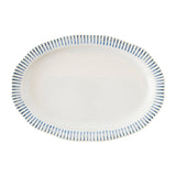 Sitio Stripe Serving Platter 17"- Indigo