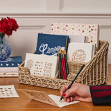 Provence Rattan Stationery Holder - Whitewash