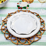 Berry & Thread  Scalloped Dessert/Salad Plate - Whitewash