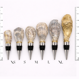 Natural Oyster Stopper with Gold Trim