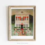 JANET HILL STUDIO - Hotel du Lac Art Print - 8.5" X 11"