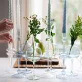 Denim Glass Candlestick, Large (Sold Individually)