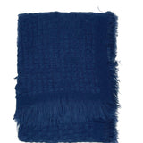 Waffle Weave Throw Blanket with Fringe
