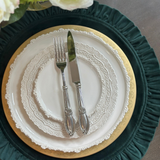 Round Ruffle Velvet Placemat