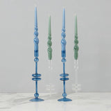 Clear Glass Candlestick, Medium (Sold Individually)