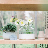 White Colorblock Flower Vase