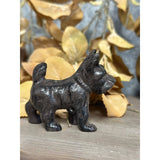 Cast Iron Schnauzer Dog Statue