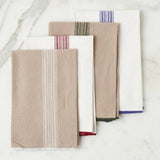 Dinner Napkins, Vintage Navy Blue Stripe, Set of 4