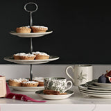Rental-Green Regal Peacock 2 -Tier Cake Stand