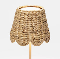 Scalloped Water Hyacinth Woven Lampshade- Large