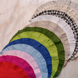 Round Ruffle Linen Placemats
