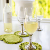 Round Ruffle Velvet Coasters