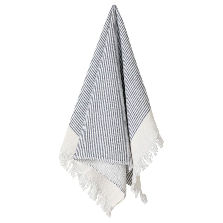 KITCHEN TOWEL-WHITE BLUEBERRY (TERRY STRIPES)