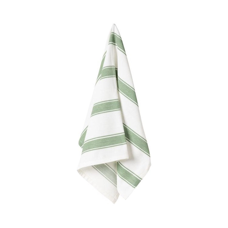 KITCHEN TOWEL HERRINGBONE STRIPES-CHIVE (ALESSA)