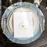 Round Ruffle Velvet Placemat: Mocha / 16.5 Inch Round