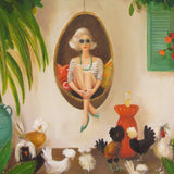 JANET HILL STUDIO - Extraordinary Chickens Art Print - 8.5" X 11"