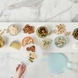 Glass Stacking Round Tray, White