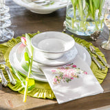 Round Ruffle Velvet Placemat: Mocha / 16.5 Inch Round