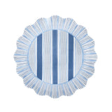 Cabana Stripe  Melamine Dessert/Salad Plate Set/4 - Ocean