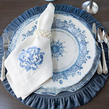 Round Ruffle Velvet Placemat: Mocha / 16.5 Inch Round