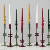 Glass Candlestick, Large, Merlot (Sold Individually)