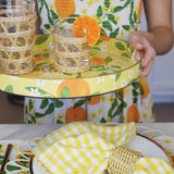 Yellow Gingham Dinner Napkin