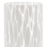 WHITE Tortoise Glass - tall