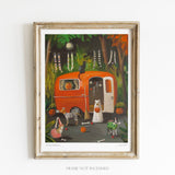 Janet Hill - The Dogs Of Halloween Art Print