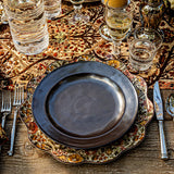 Pewter Stoneware Dinner Plate