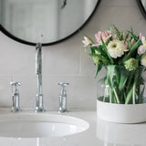 White Colorblock Flower Vase