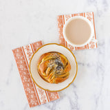 Pumpkin Burleigh Stripe Cocktail Napkin