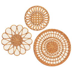 Rattan Weave Serving Papers - Pack of 18