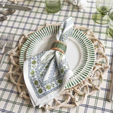 Sitio Stripe Dinner Plate - Basil